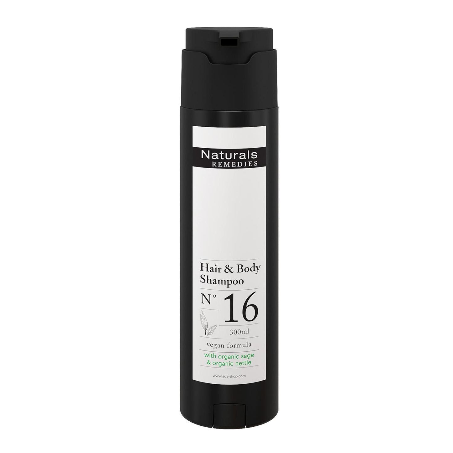 Shampoo Natural Remedies Nr. 16 Hair & Body 300ml m Parf. Refillable Shape pumpe,30 stk x 300 ml/krt