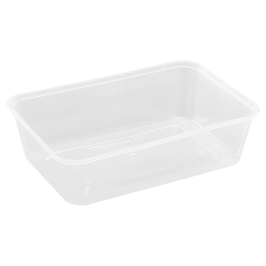 Bakke 650 ml L175 x B120 x H45 mm Nudelbakke til Mikroovn PP Transparent,50 stk/ps