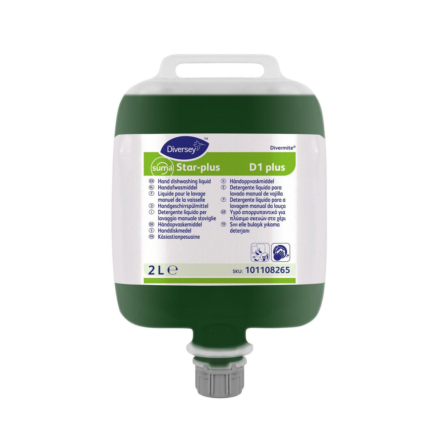 Håndopvask Suma Star-plus D1 2 ltr Grøn til DVM,3 stk x 2 ltr/krt