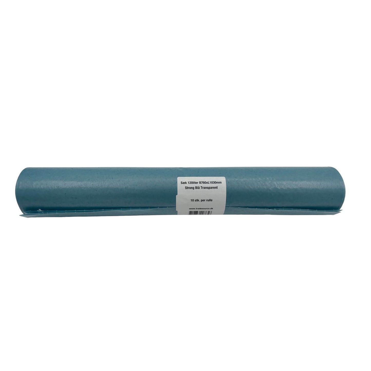 Sæk 120ltr B760xL1030mm 55my Strong Blå Transparent,10 rl x 10 stk/krt
