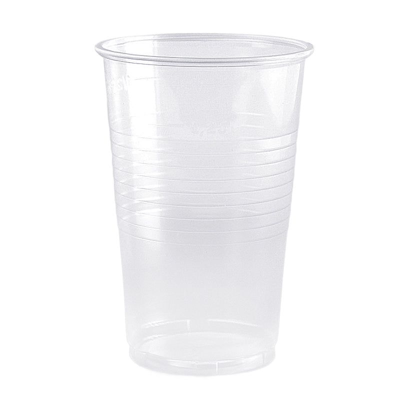 Plastglas 30 cl Ø78 x113 mm med Riller PP Klar,25 pk x 100 stk/krt