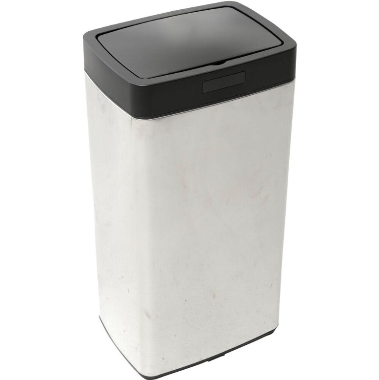 Affaldsbeholder 45 ltr Sensorbetjent Stål med Sort Låg,stk