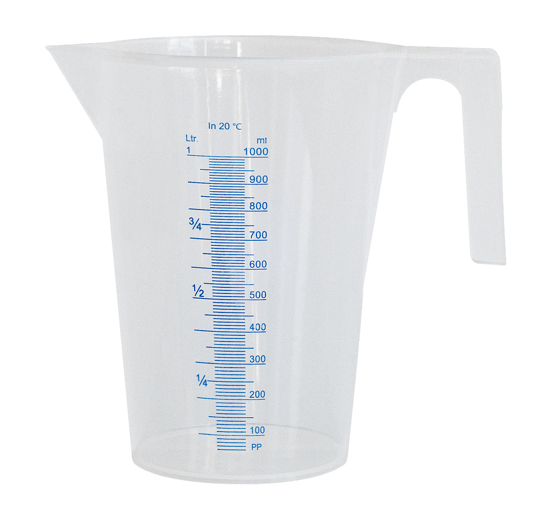 Målebæger Kabi 1 Ltr Klar Med Hank,stk