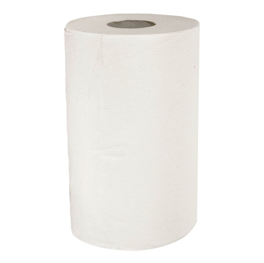 Håndklæderulle H20 cm x L72 m 2-lags Svanemærket med Hylse Hvid Nyfiber,12 rl/krt