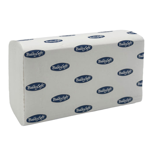 Håndklædeark Bulkysoft Luxury Z-fold 3-lag L21.5 x B24 x D8 cm Nyfiber Hvid,15 pk x 140 stk/krt