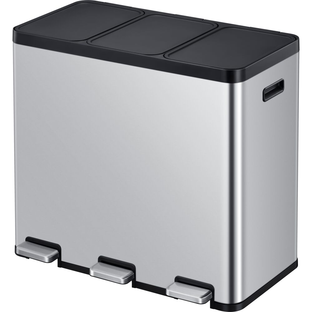 Pedalspand EKO Essential 3x20 ltr Stål Mat Med Soft Close Låg,stk