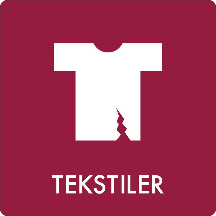 Piktogram Tekstilaffald 60x60mm,stk
