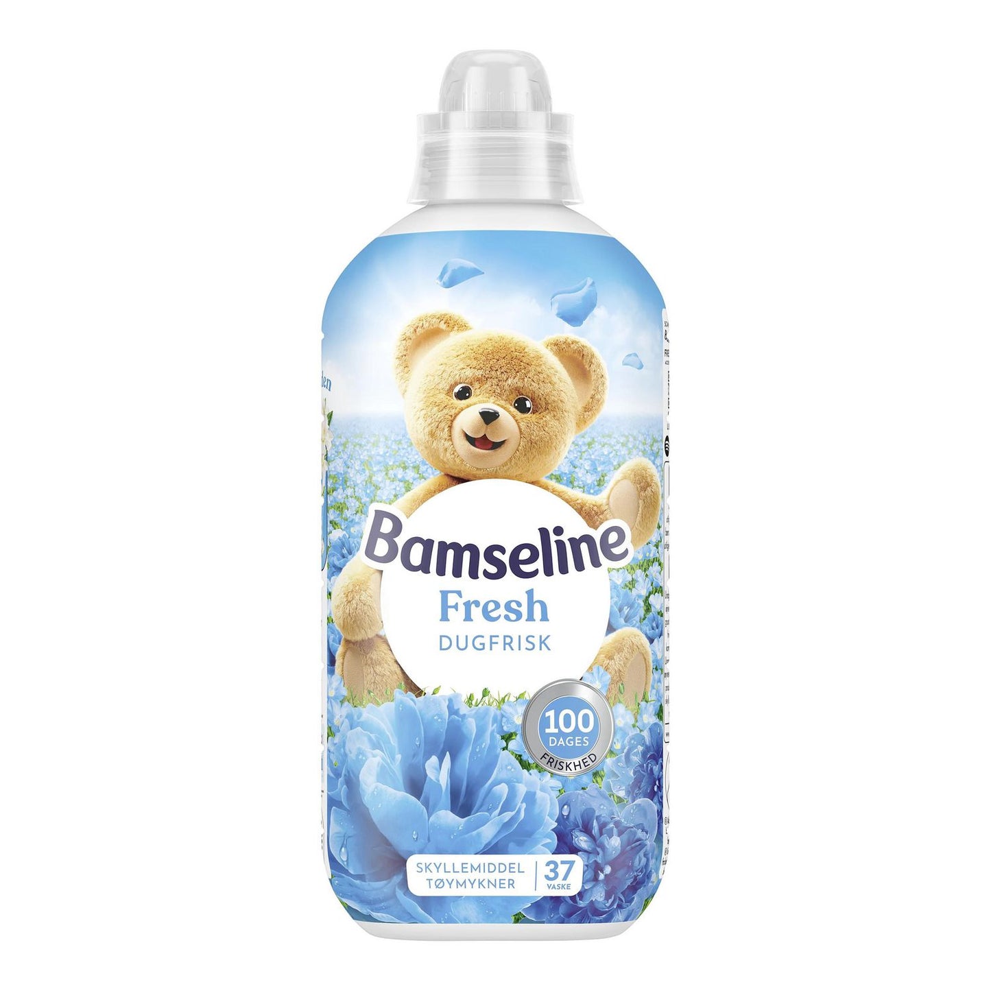 Tøjvask Skyllemiddel Bamseline Dugfrisk med Parfume 925 ml,8 fl x 925 ml/krt