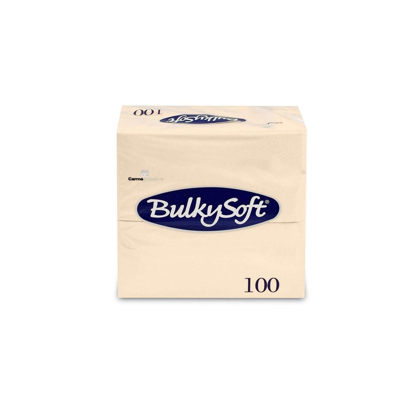 Serviet BulkySoft Rainbow 40x40 cm 3-lag 1/8-Falset Creme,100 stk/pk