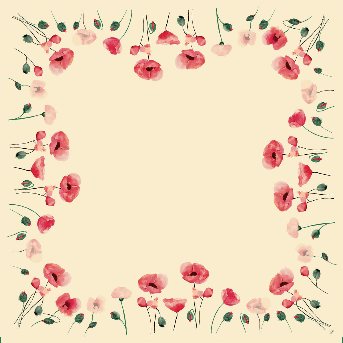 Dug Stikdug Bio Dunicel 84x84cm Poppy Charm,20 stk/pk