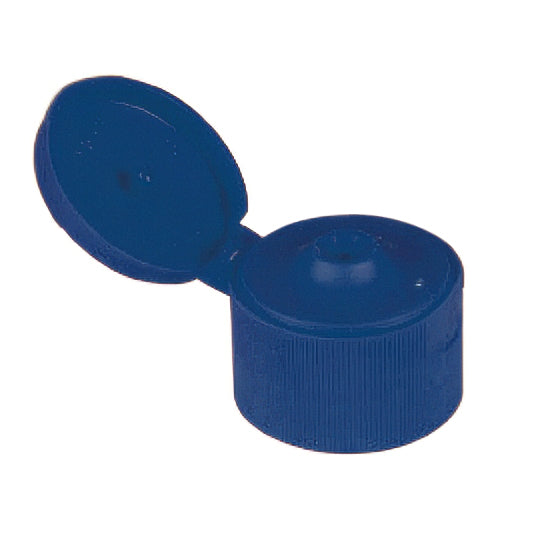 Låg/Kapsel Vippelåg/Snaplåg 28mm PP Blå til 1000ml flaske med målestreg,400 stk/krt