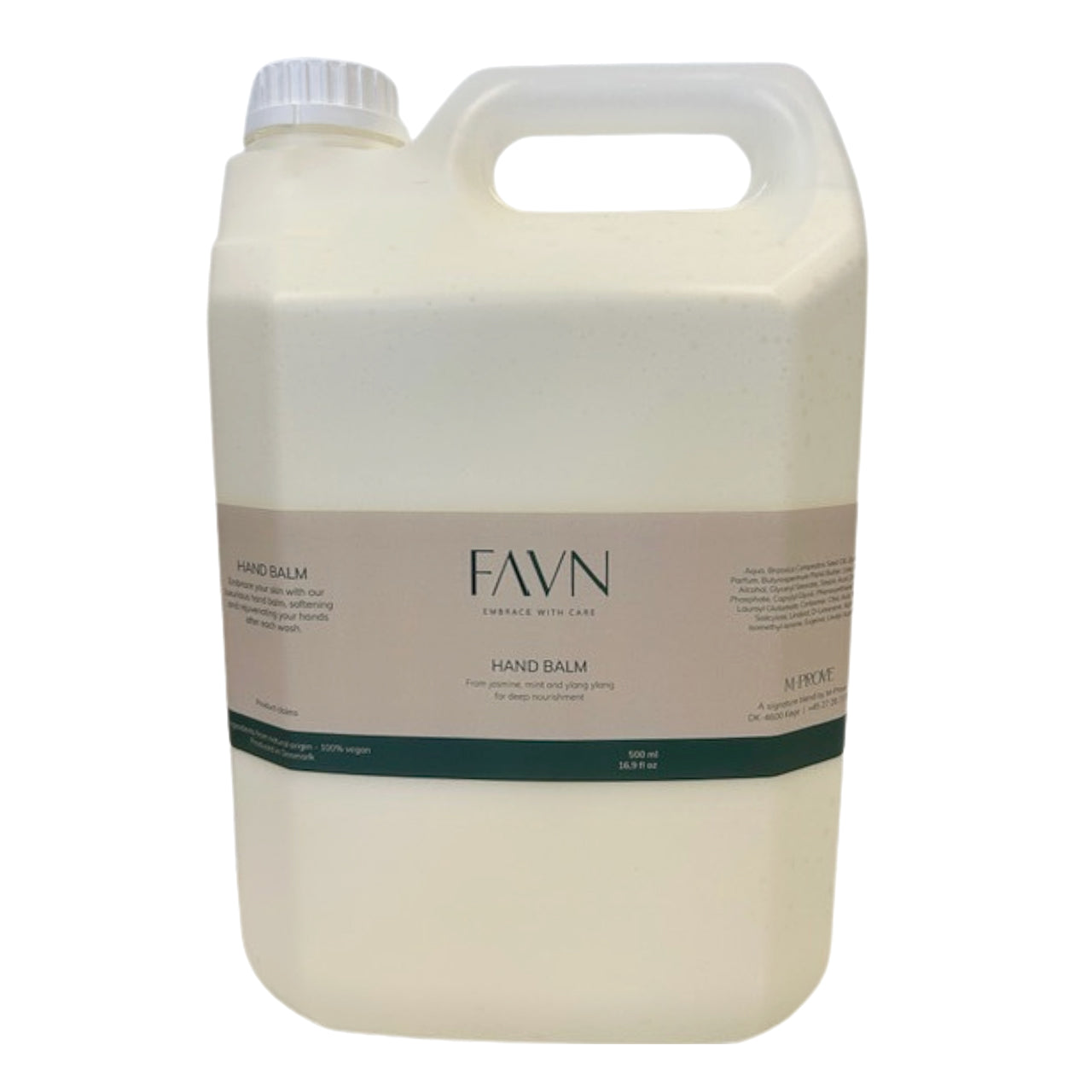Hudcreme FAVN Hand balm Jasmint 5ltr med Parfume Refill,5 ltr/dnk