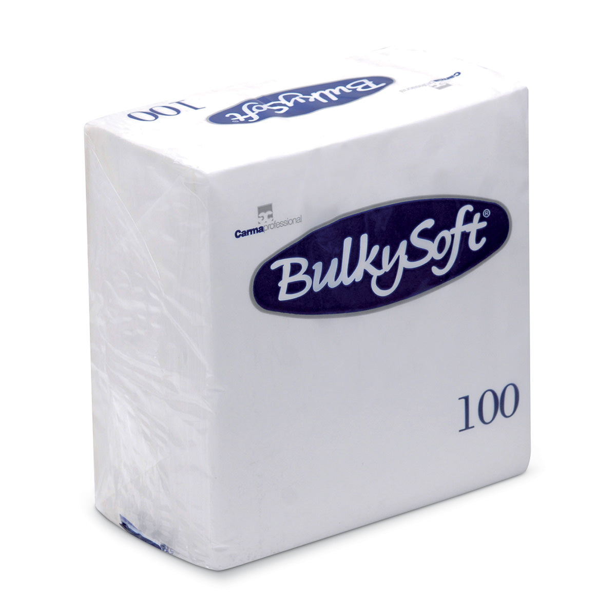 Serviet BulkySoft Cocktail 24x24cm 1/4-fold 2-lags Ecolabel Hvid,100 stk/pk