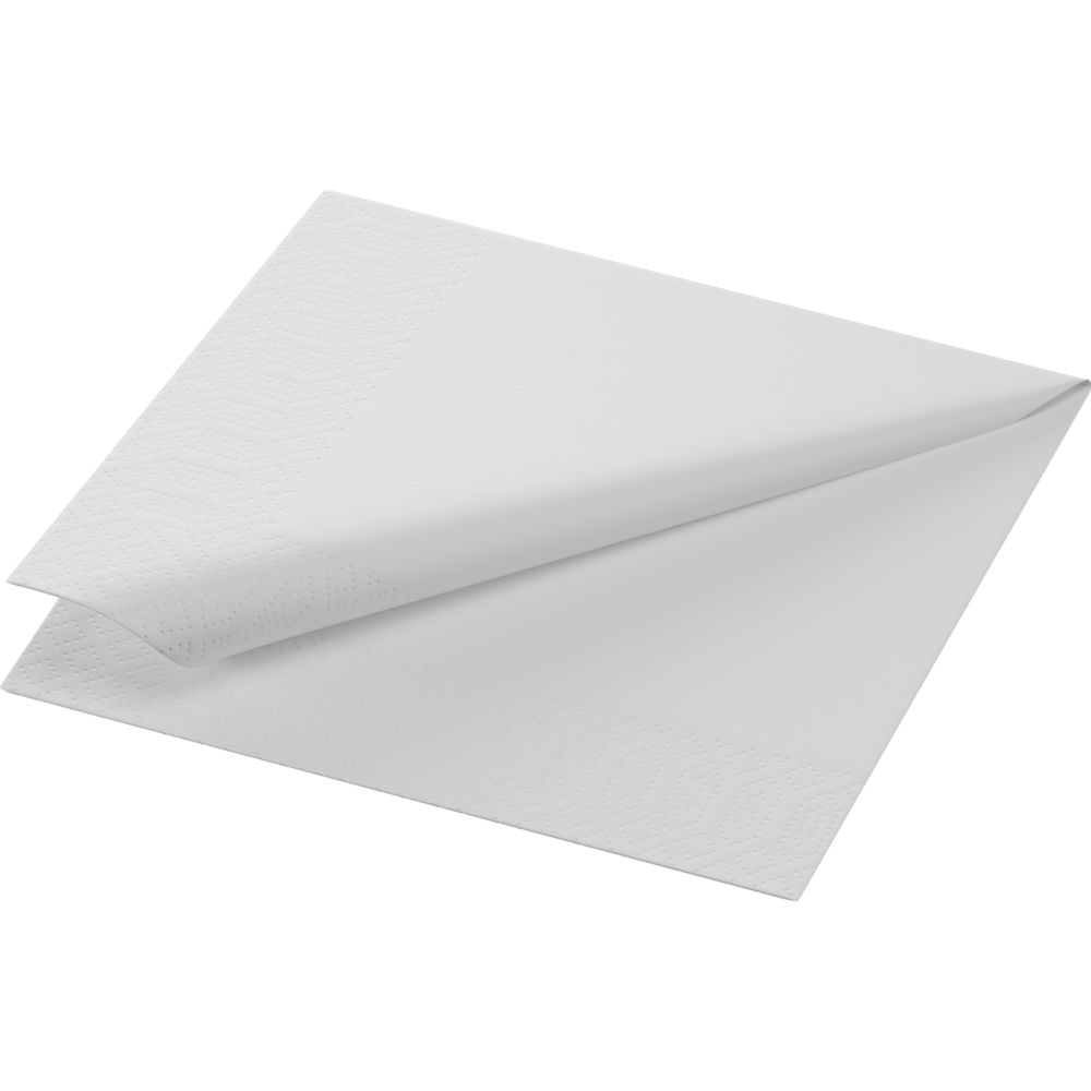 Serviet Duni 24x24cm 3-lag 1/4-fold Svanemærket Hvid,250 stk/pk
