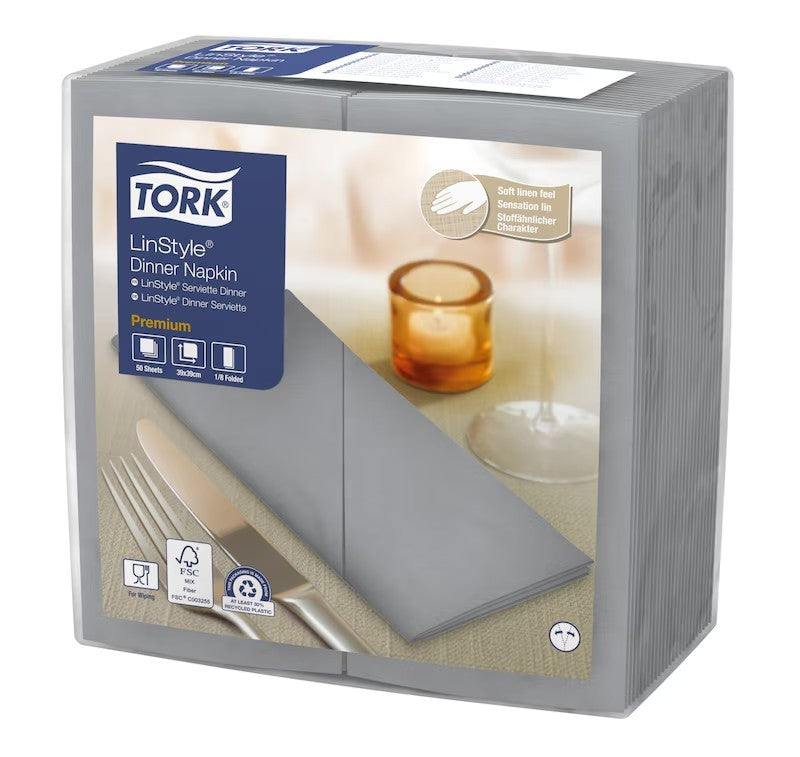 Serviet Tork Premium LinStyle 39x39cm 1/8-fold Grå,50 stk/pk