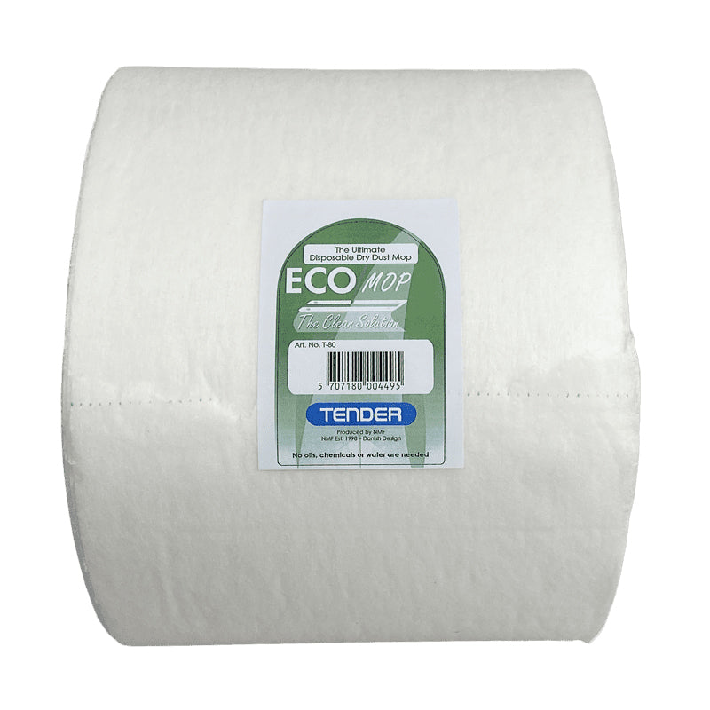 Moppe Easy-touch Tentax Hygiejne Mop 60cm PET Hvid Tør Engangs 100 stk/rl,100 stk/rl
