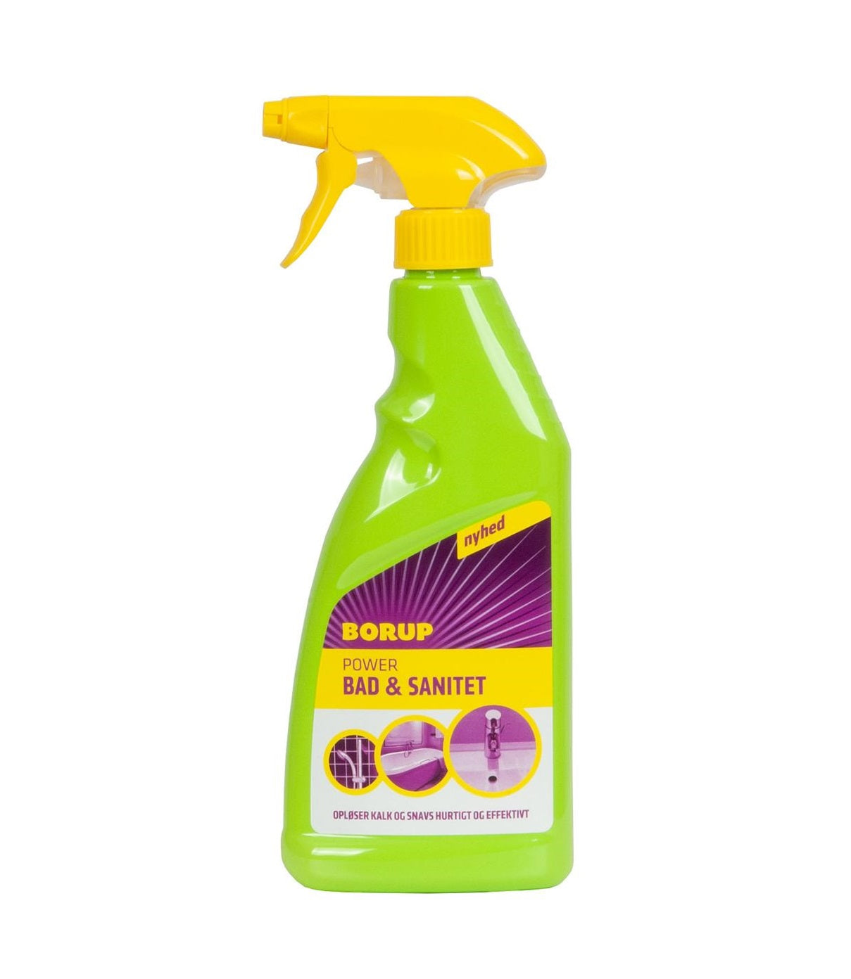 Sanitetsrengøring Stærkt surt Borup Power Bad & Sanitet 1ltr m. Spray u. Parfume,500 ml/fl