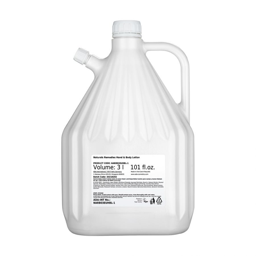 Hudcreme Naturals Remedies Nr. 14 Hand & Body Lotion 3ltr med Parfume Refill,4 dnk x 3 ltr/krt