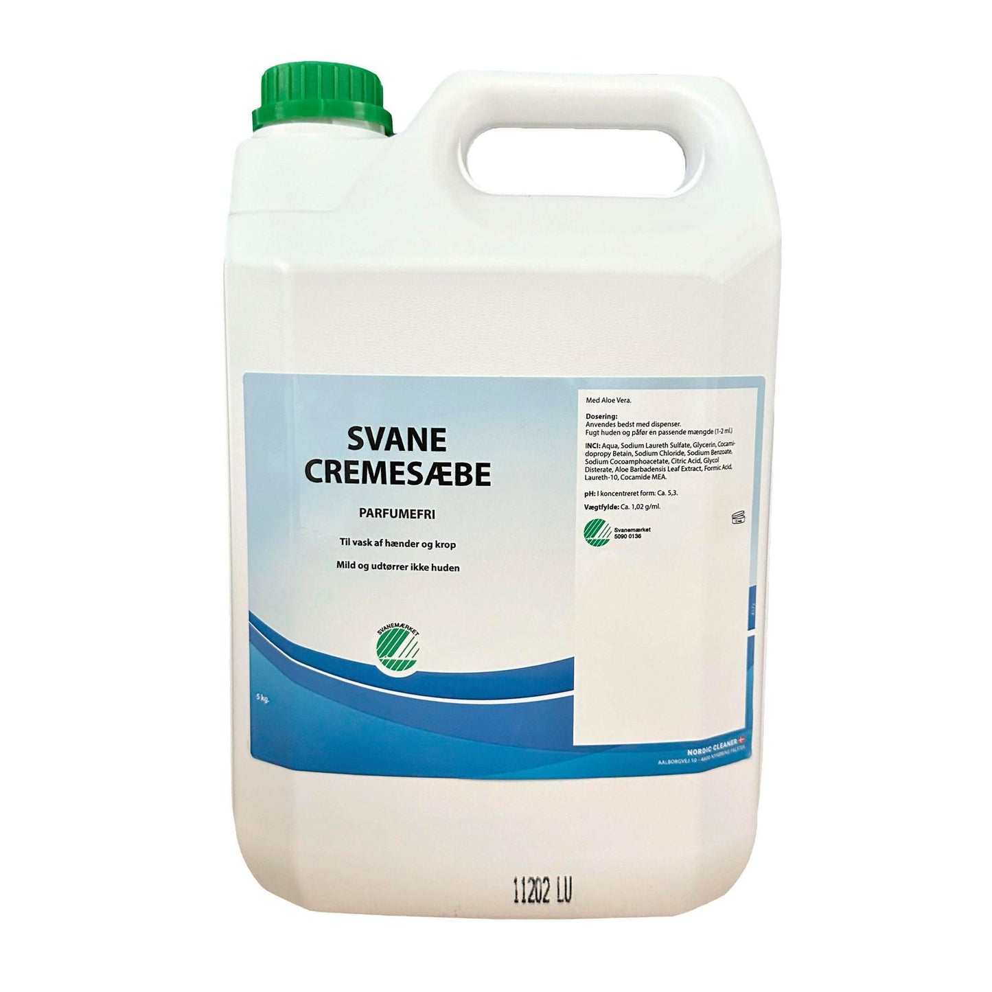 Cremesæbe Nordic Cleaner 5ltr Svanemærket uden Parfume Refill,3 stk x 5 ltr/krt