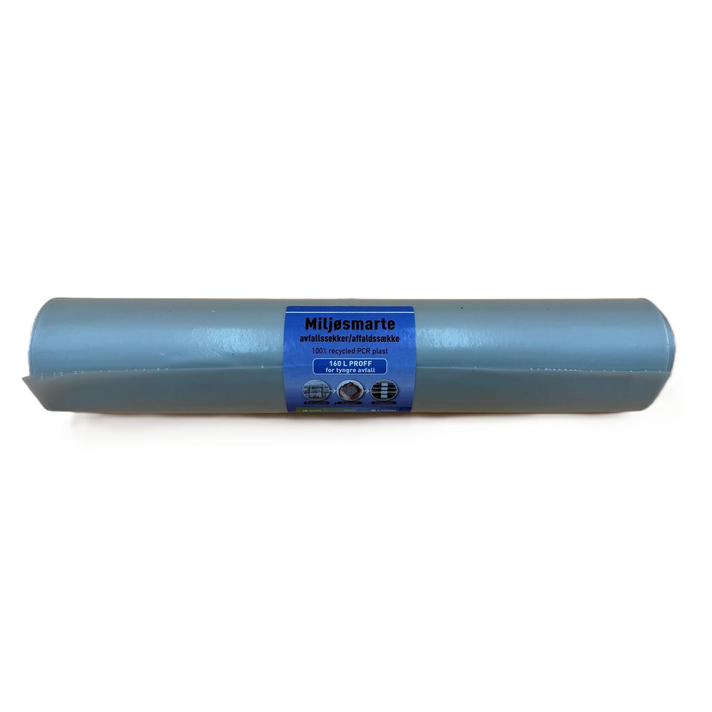 Sæk 160ltr B770xL1250mm 65my Standard LDPE Transparent,12 rl x 10 stk/krt