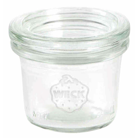 Patentglas Weck 35 ml Ø5.45x4.1 cm med Låg Klar Glas,24 stk/krt
