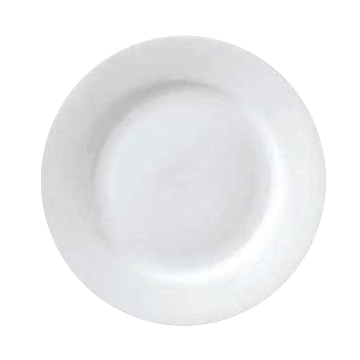 Tallerken Flad med fane Superwhite Ø26 cm Porcelæn Hvid,6 stk/krt