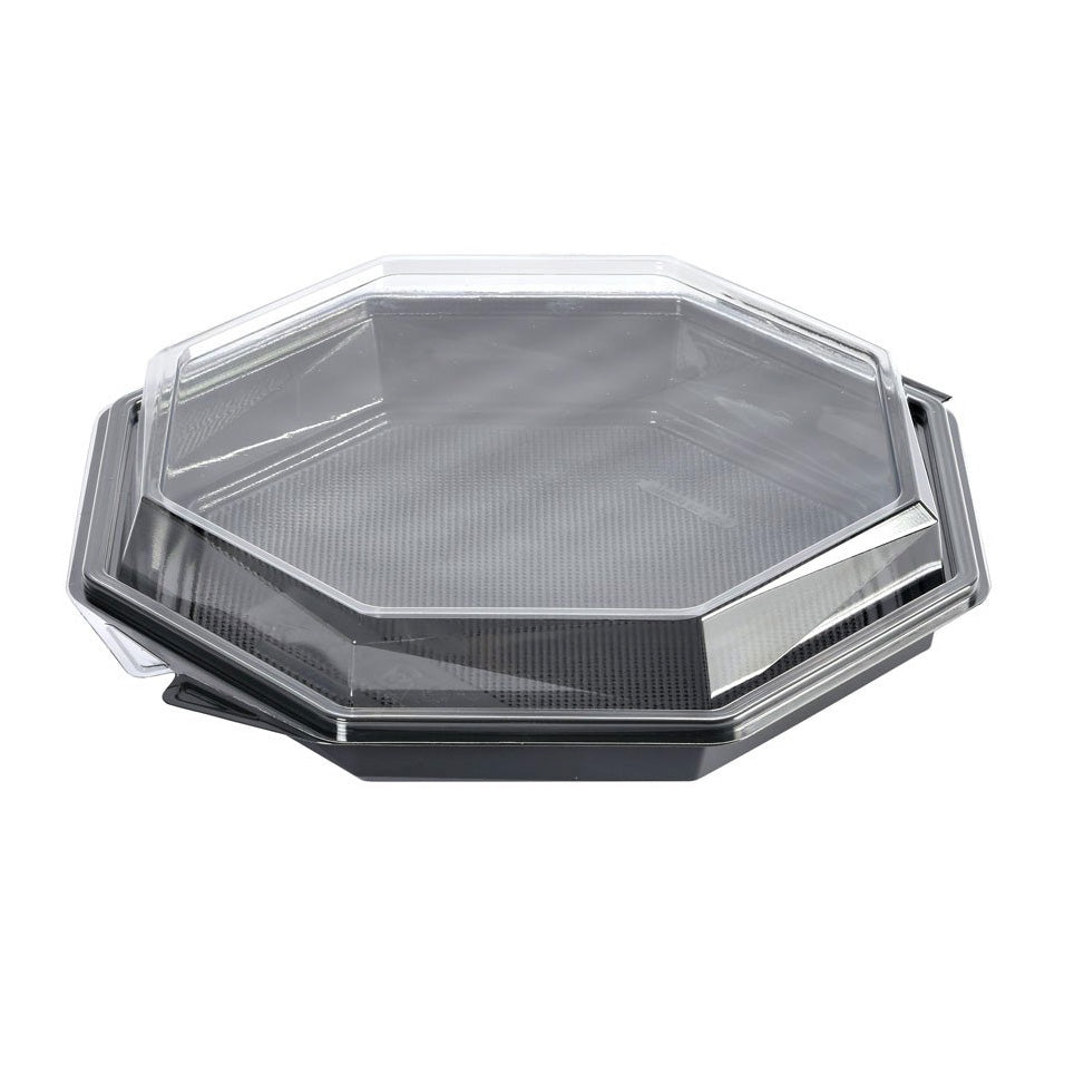 Multiboks Octaview 1-rum 230x230x50 mm med låg PS sort/klar – 140 stk
