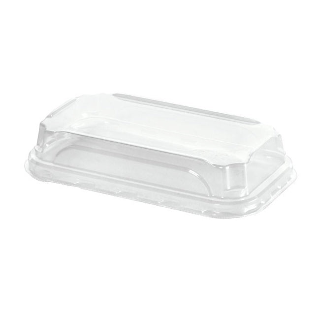 Plastlåg 160x91x32 mm Contrast Slim Small Rektangulær APET Transparent,12 pk x 50 stk/krt