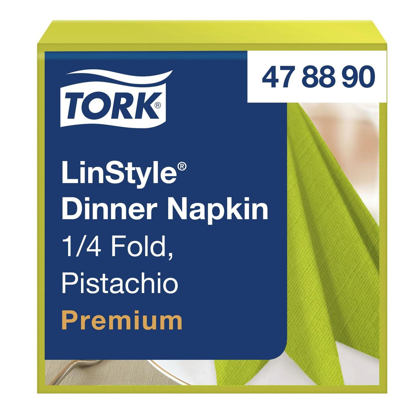 Serviet Tork Linstyle Middagsserviet 39x39cm 1-lag 1/4 fold Pistacio,50 stk/pk
