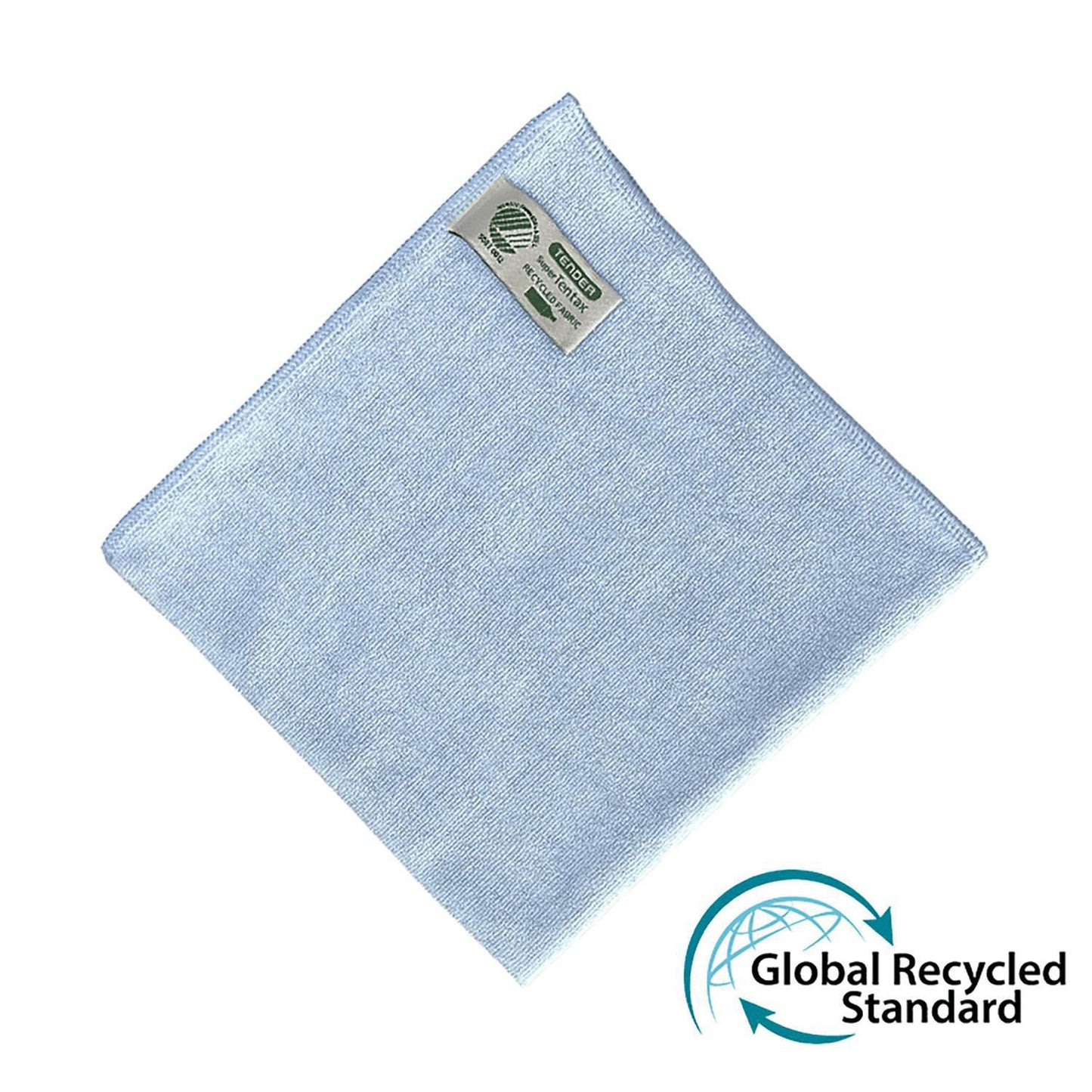 Microfiberklud Super Tentax 40x40cm Svanemærket Blå 70% genanvendt,10 stk/pk