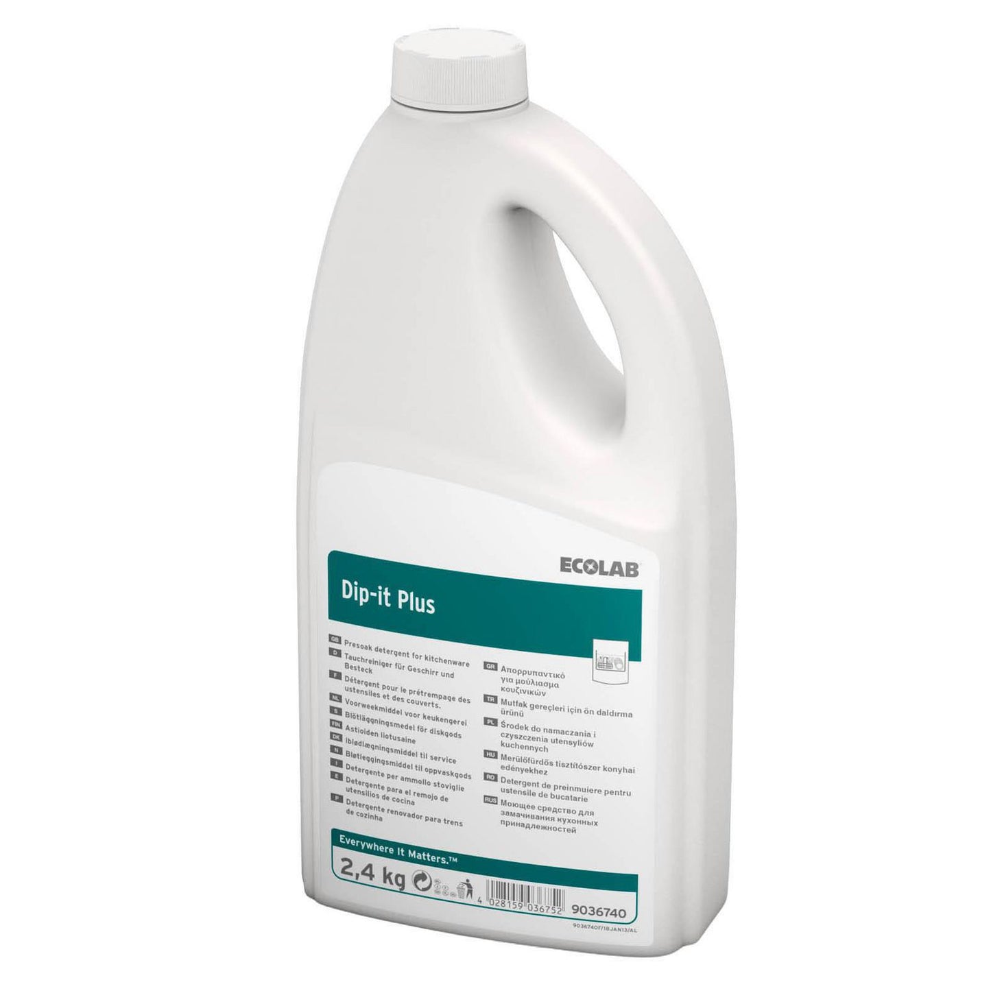 Maskinopvask Iblødsætning Pulver Dip-It Plus 2.4kg uden Klor Oxiderende,6 dnk x 2,4 kg/krt