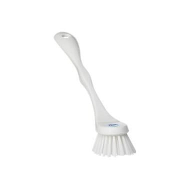 Opvaskebørste stiv plast hvid,stk