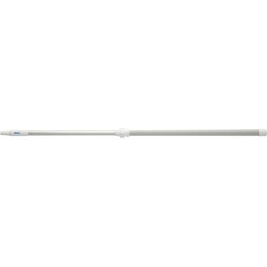 Teleskopskaft 130.5-181 cm med Gevind Aluminium Hvid,stk