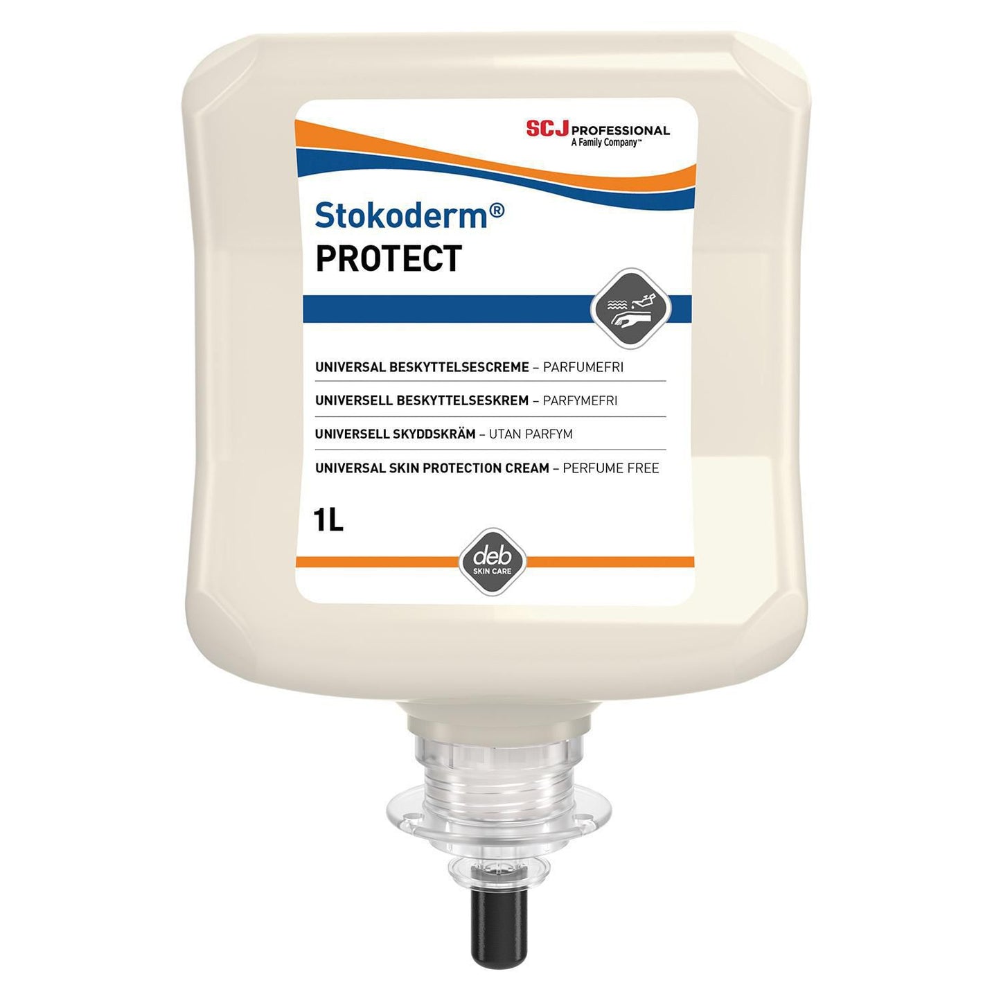 Hudcreme Stokoderm Protect PURE 1ltr uden Parfume Patron til før arbejde,1 ltr