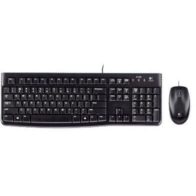 Logitech Desktop MK120 tastatur + mus sort