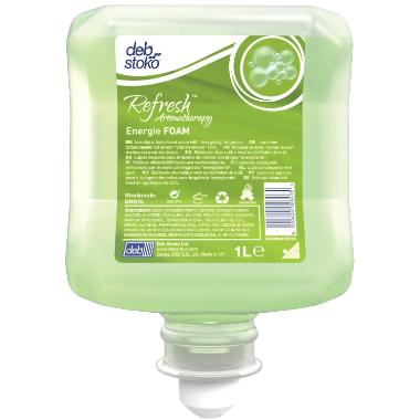 Skumsæbe Refresh Energie FOAM med Farve/Parfume til Dispenser 1 ltr Grøn,6 fl x 1 ltr/krt