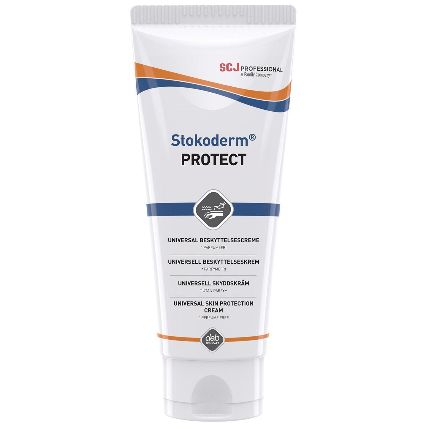 Hudcreme Stokoderm Protect PURE 100ml uden Parfume Snaplåg til før arbejde,12 stk x 100 ml/krt