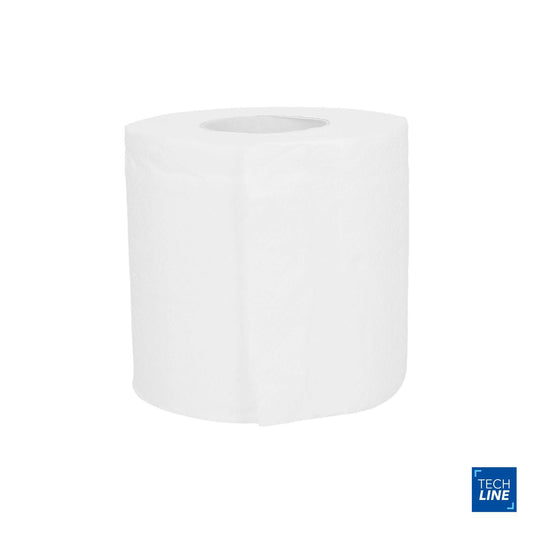 Toiletpapir Techline 2-lag Ø10 x L22M x  9.5cm Nyfiber Hvid,8 rl/krt