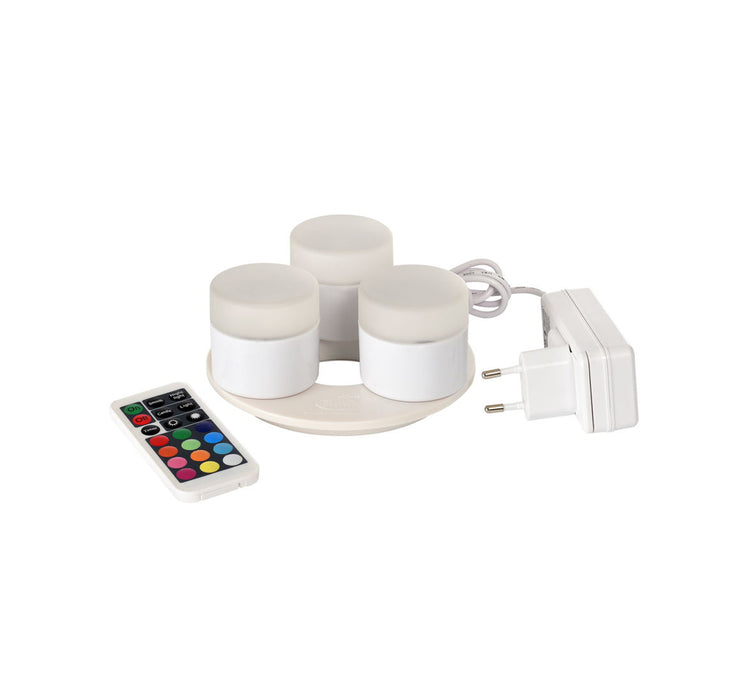 Duni LED Mini, 3 stk pakke, Varm hvid & Multicolor