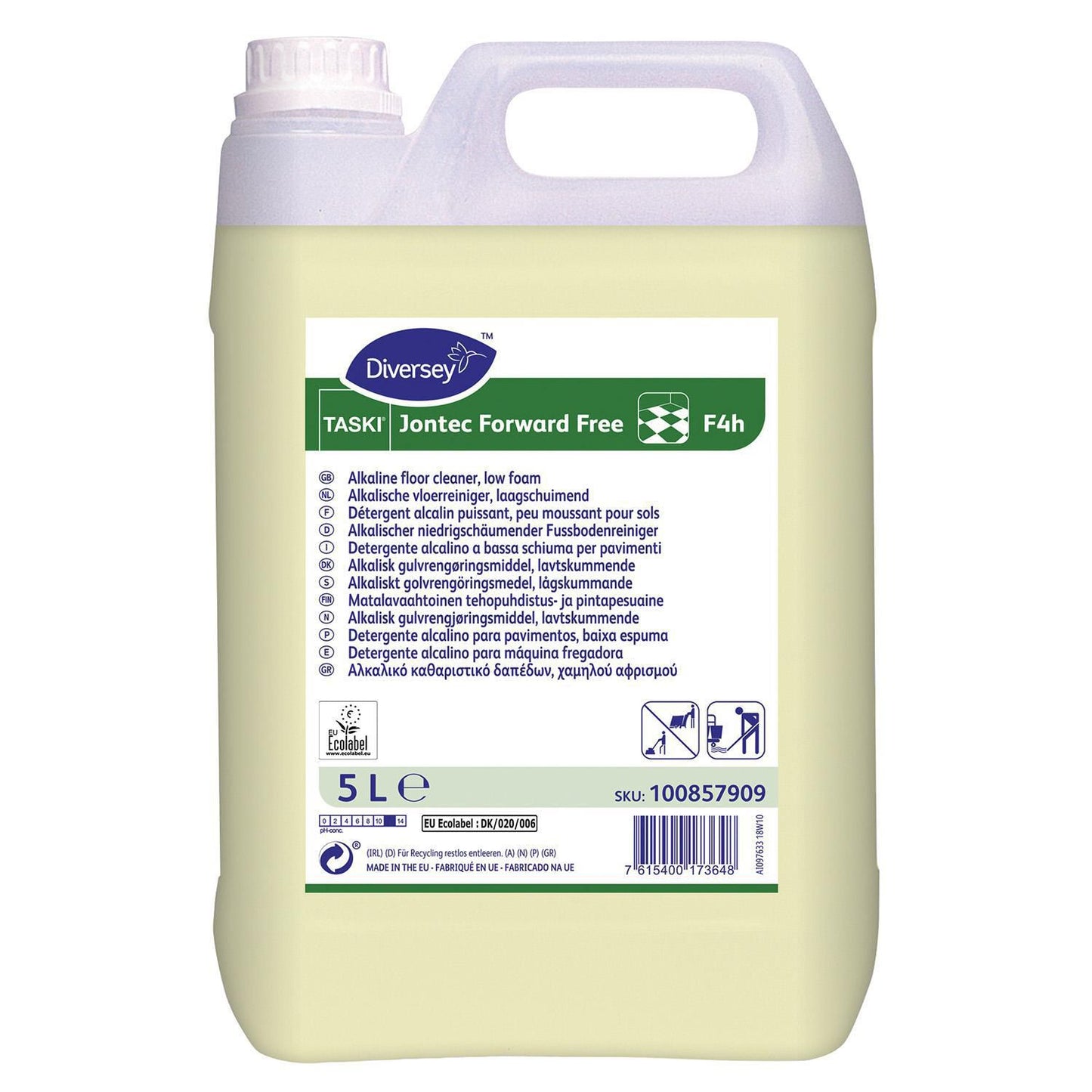 Grundrengøring Gulv Taski Jontec Forward Free F4h 5ltr Ecolabel u Parfume Mask,5 Ltr/dnk