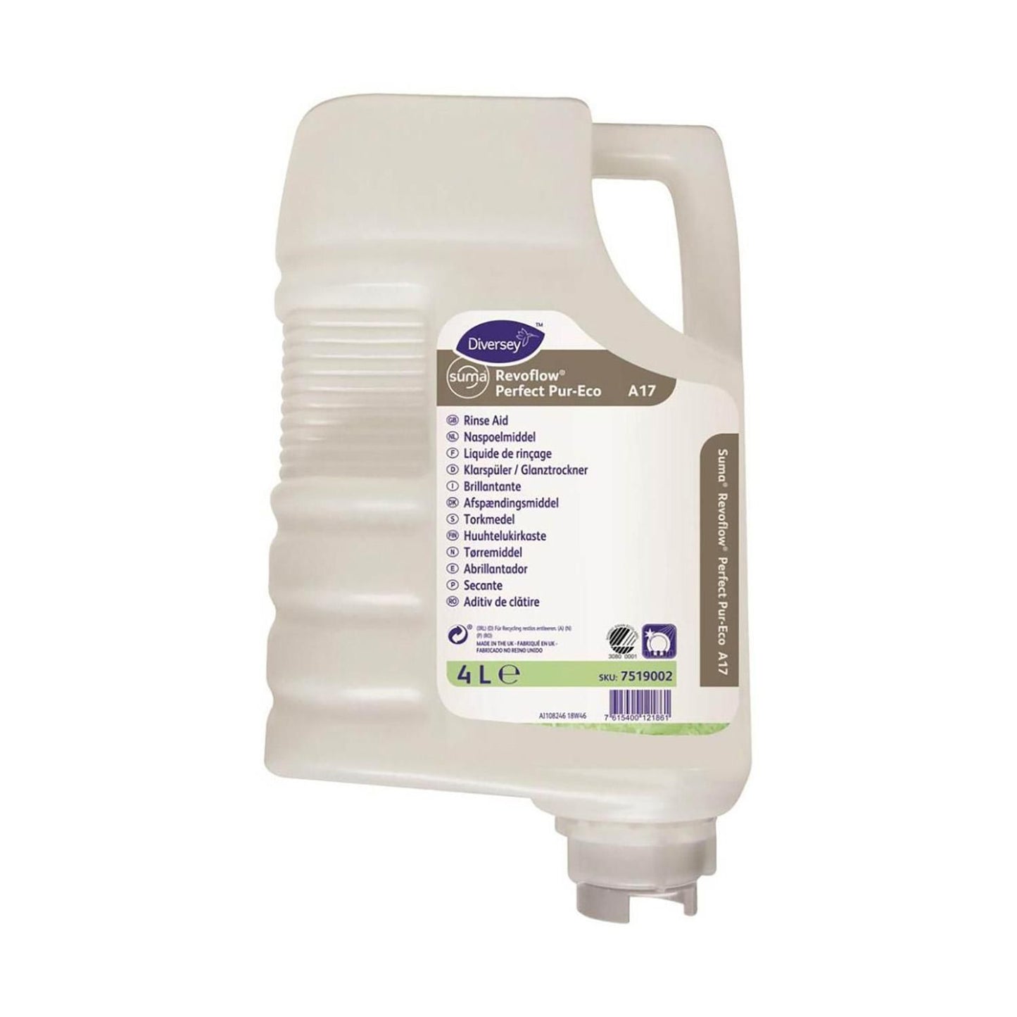Maskinopvask Afspænding Suma RevoFlow Perfect Pur-Eco A17 4ltr Svanemærket,4 ltr/dnk