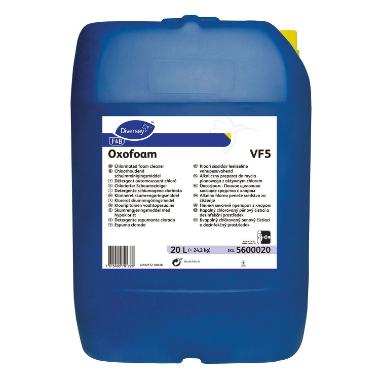Skumrengøring Oxofoam VF5 alkalisk uden farve/parfume med hypoklorit 20 ltr,20 Ltr/dnk