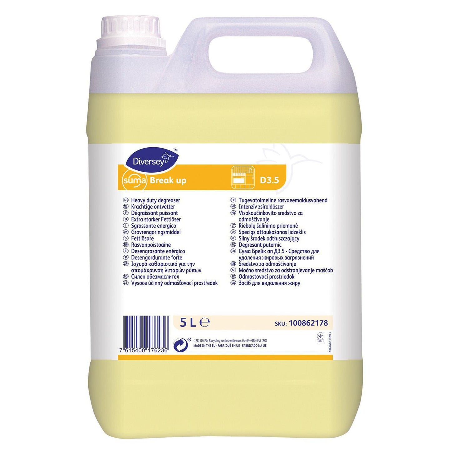 Grundrengøring Gulv/Inv Suma Break Up D3.5 5ltr u Parfume Alusikkert Manuel/Skum,5 Ltr/dnk