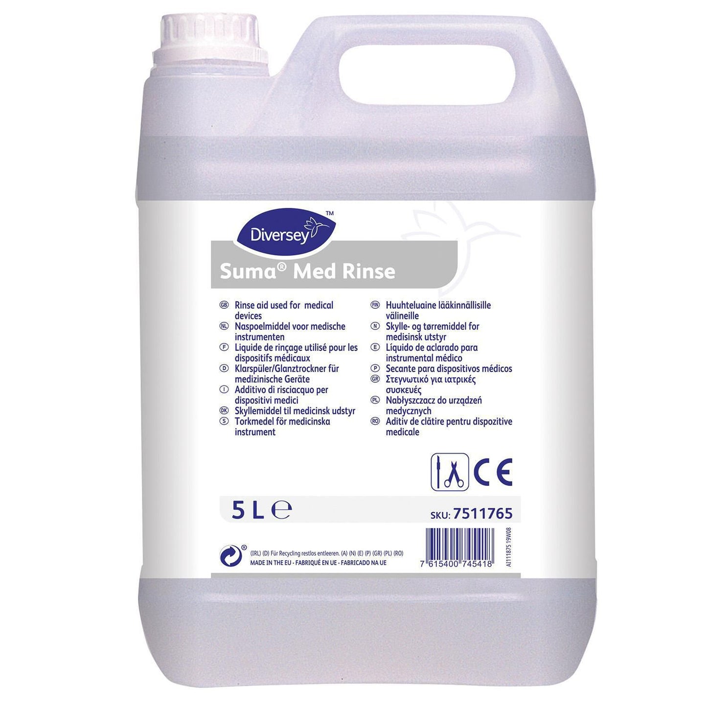 Bækkenskyl Afspænding Suma Med Rinse 5ltr til instrumentvasker,5 Ltr/dnk