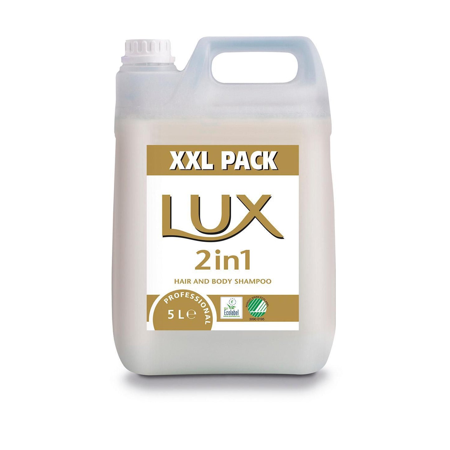 Cremesæbe Hair and Body Lux Professional 2-i-1 5ltr Svanemærket med Parfume,2 dnk x 5 ltr/krt
