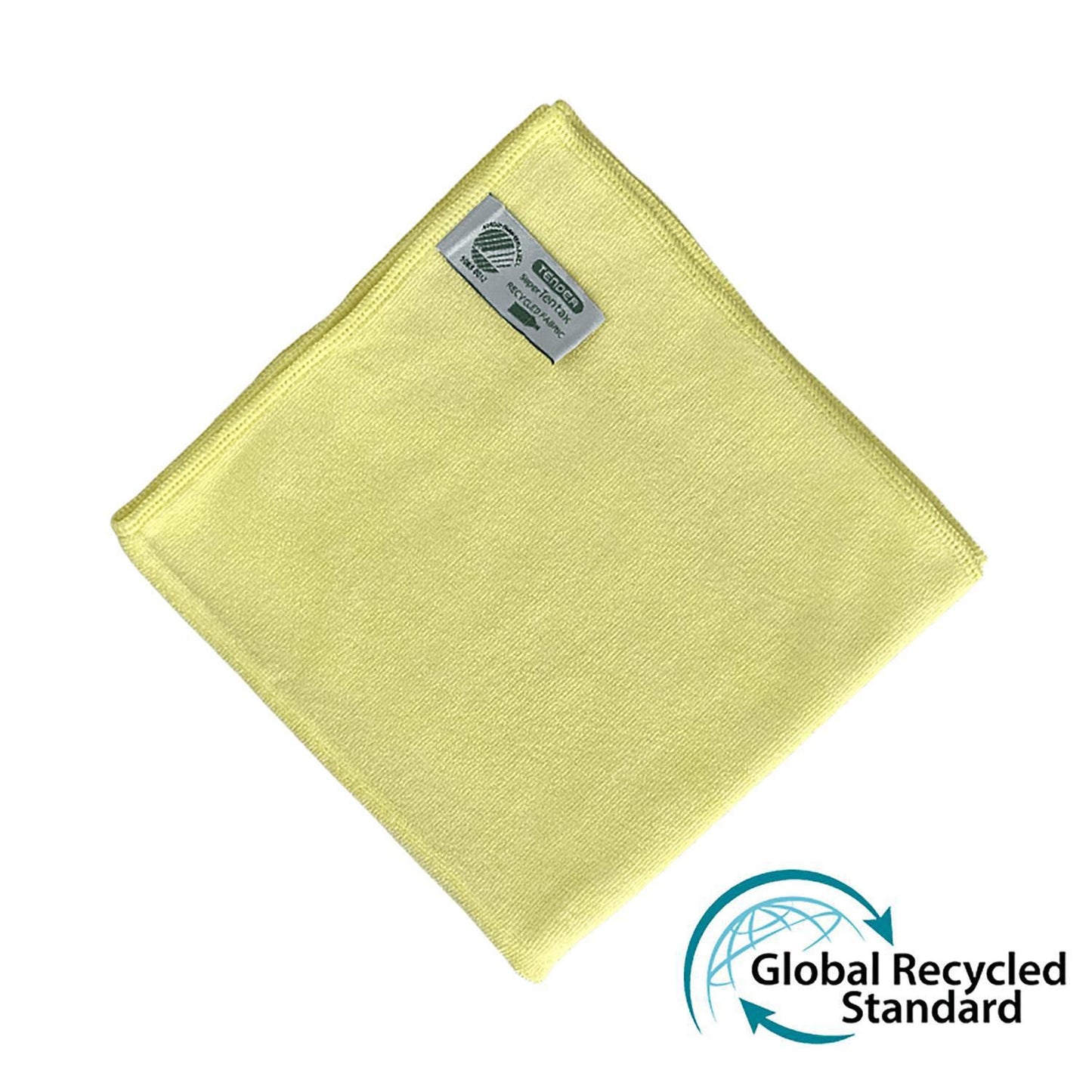 Microfiberklud Super Tentax 40x40cm Svanemærket Gul 70% genanvendt,10 stk/pk