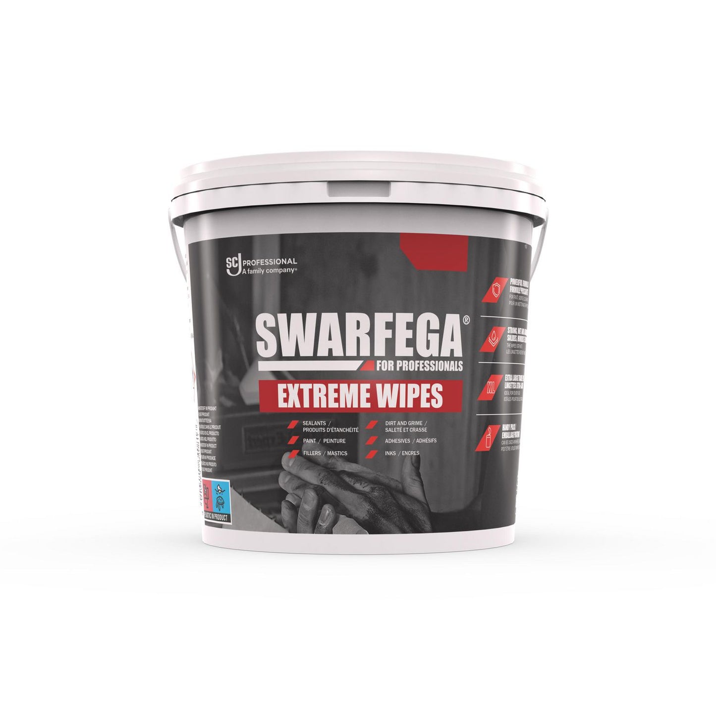 Håndrens Serviet Swarfega Extreme Wipes 150 stk med Citrus til kraftig snavs mm.,4 sp x 150 stk/krt