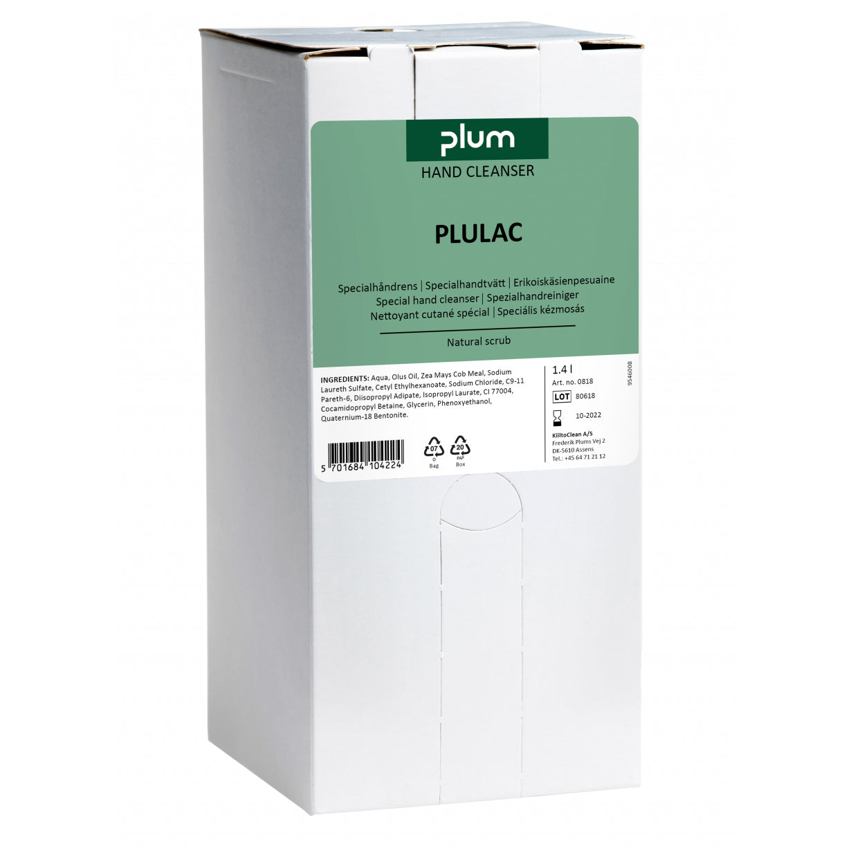 Håndrens Plulac til MultiPlum dispenser 1.4 ltr,8 pk x 1,4 ltr/krt