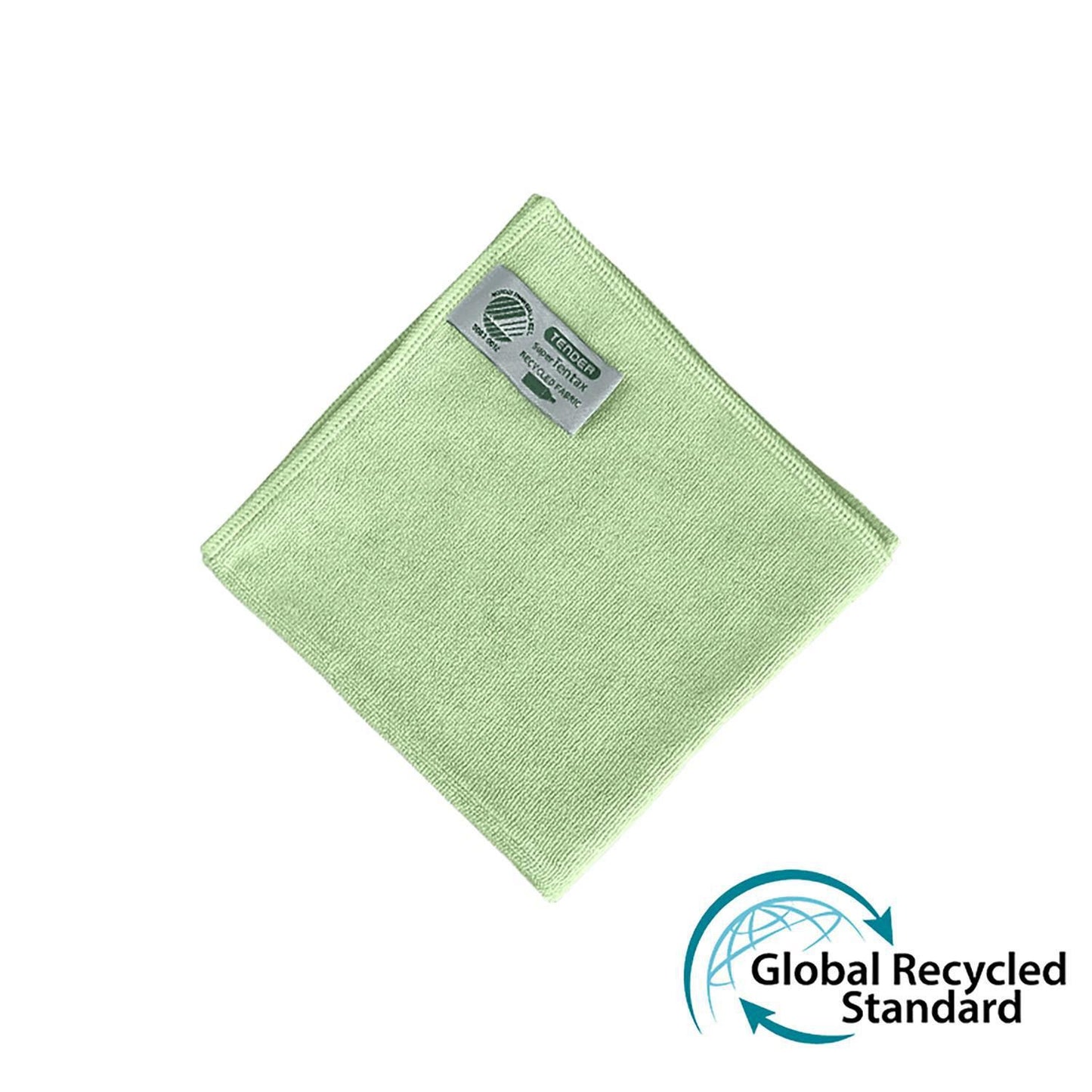 Microfiberklud Super Tentax 32x32cm Svanemærket Grøn 70% genanvendt,10 stk/pk