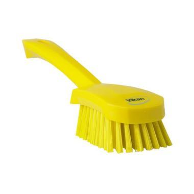 Børste Hånd Stiv Kort skaft Gul,stk